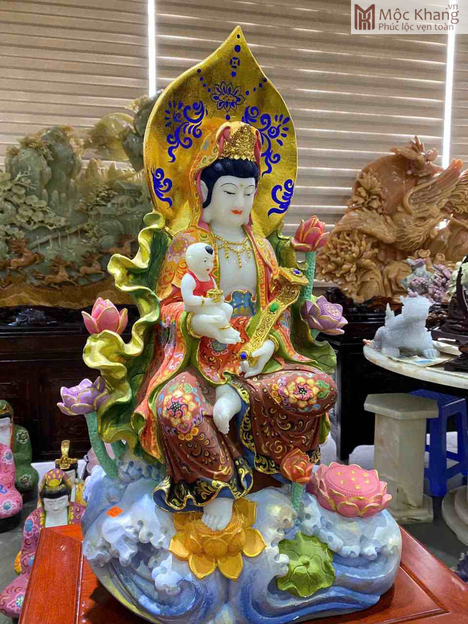 Tượng Quan Âm Bồ Tát Đá Bạch Ngọc Cao 62 Ngang 38 sâu 20 (cm) (3)_3 Tuong Quan Am Bo Tat Da Bach Ngoc Cao 62 Ngang 38 sau 20 cm 3 3