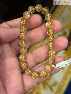 Vòng Tay Đá Thạch Anh Tóc Vàng Đường Kính 8.7 (mm)