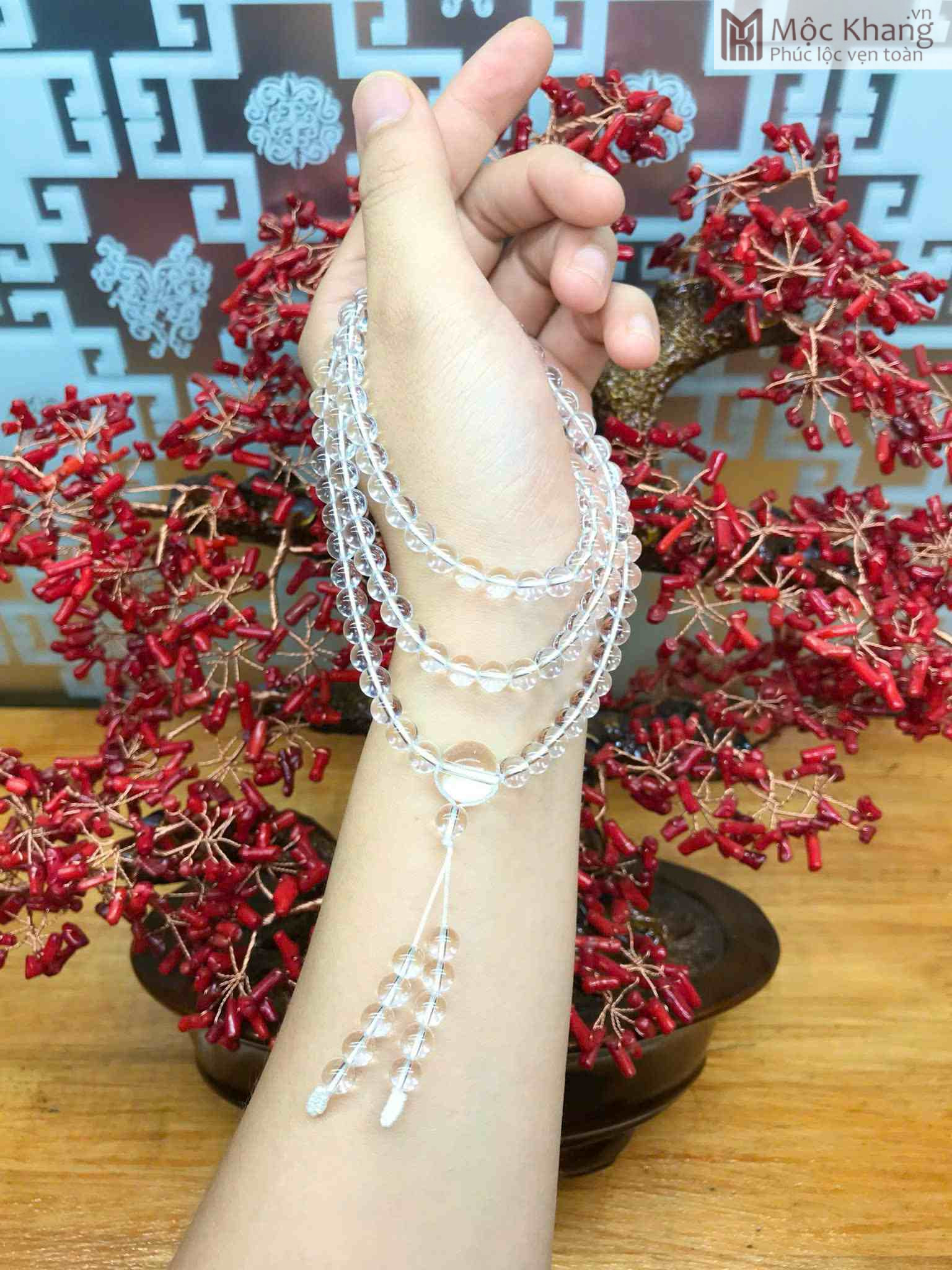 Chuỗi Thạch Anh Trắng 108 Hạt Đường Kính 9.65 (mm) (1)_1 Chuỗi Thạch Anh Trắng