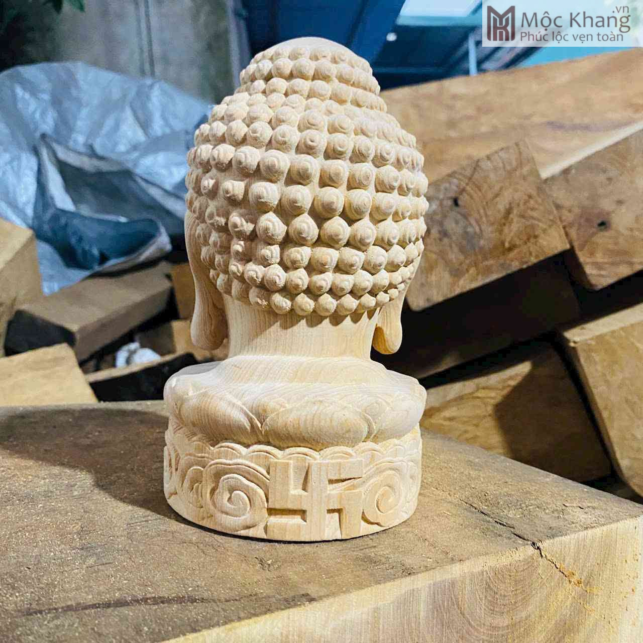 Diện Phật Tổ Gỗ Ngọc Am Cao 20 Ngang 12 Sâu 12 (cm) (2)_2