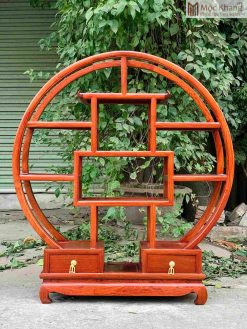 Kệ Tròn Trang Trí Gỗ Hương