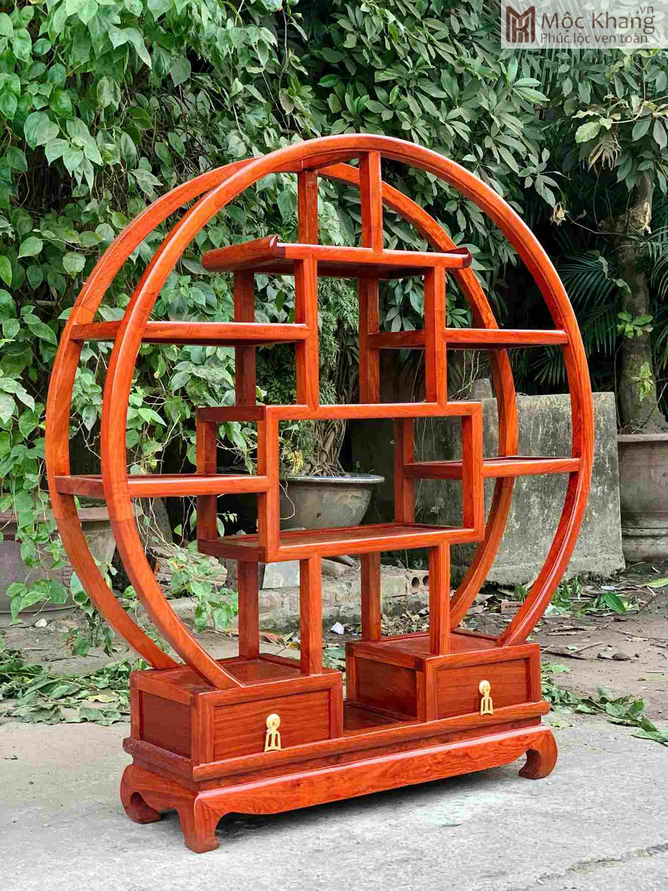Kệ Tròn Trang Trí Gỗ Hương Cao 81 Ngang 90 Sâu 21 (cm) (2)_2 Ke Tron Trang Tri Go Huong Cao 81 Ngang 90 Sau 21 cm 2 2