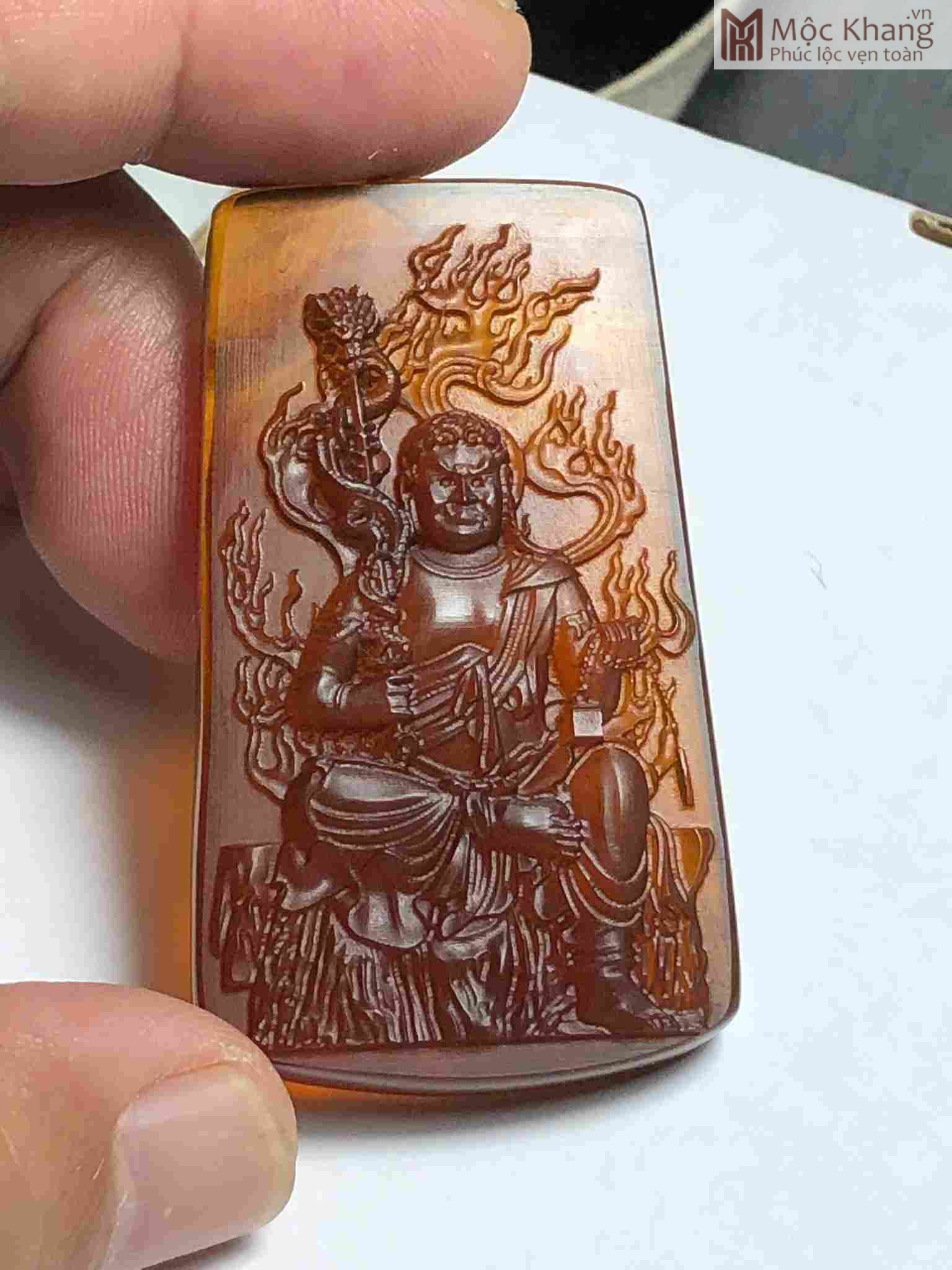 Mặt Dây Chuyền Bất Động Minh Vương Cao 54.4 Ngang 31.5 Sâu 9 (mm) (2)_2 Mặt Dây Chuyền Bất Động Minh Vương
