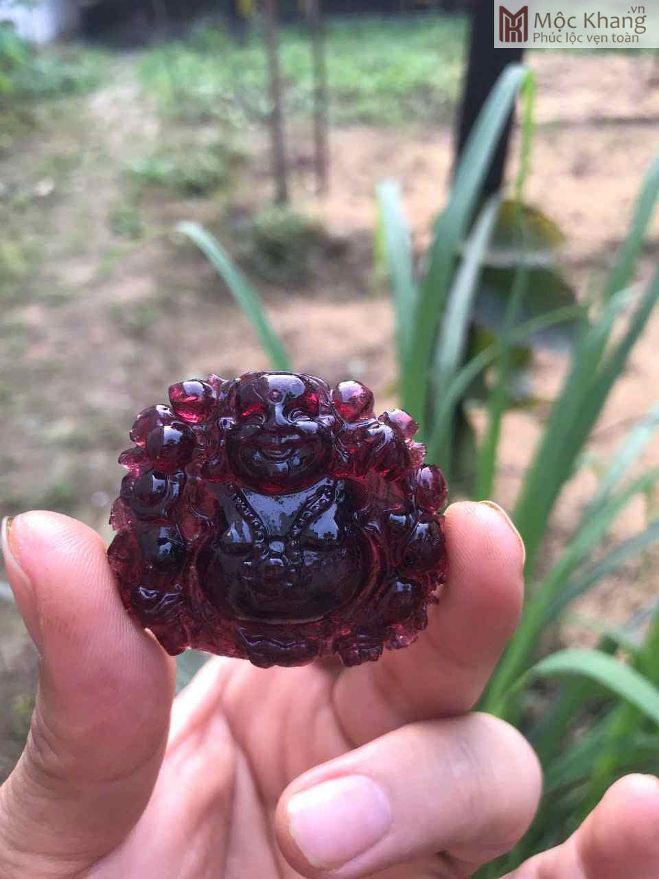 Mặt Dây Chuyền Di Lặc Đá Ngọc Hồng Lựu Cao 36 Ngang 43 (mm) (2)_3