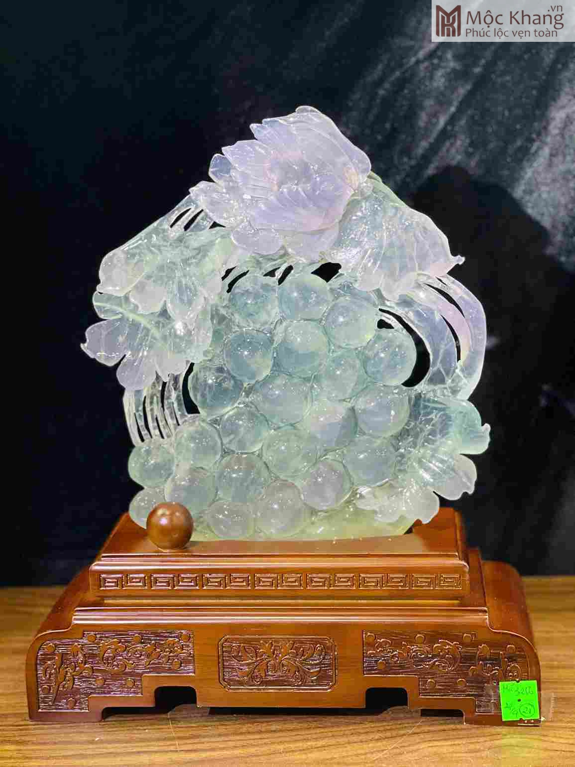 Tác Phẩm Ngọc Fluorite Cao 24 Ngang 26 Sâu 4 (cm) (3)_3 Tác Phẩm Ngọc Fluorite