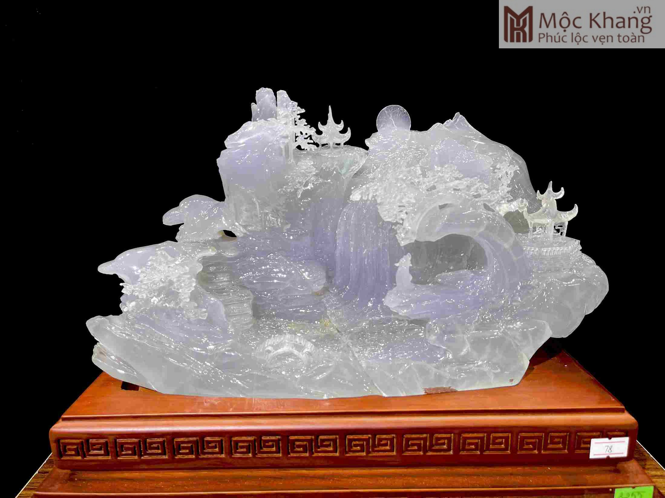 Tác Phẩm Sơn Thủy Hữu Tình Ngọc Fluorite Cao 21 Ngang 33 Sâu 12 (cm) (1)_1 Tác Phẩm Sơn Thủy Hữu Tình Ngọc Fluorite