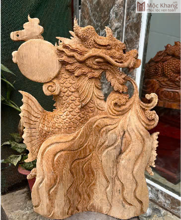 Tượng Cá Chép Hóa Rồng Gỗ Ngọc Am Cao 71 Ngang 48 Sâu 20 (cm) (1) Tuong Ca Chep Hoa Rong Go Ngoc Am Cao 71 Ngang 48 Sau 20 cm 1