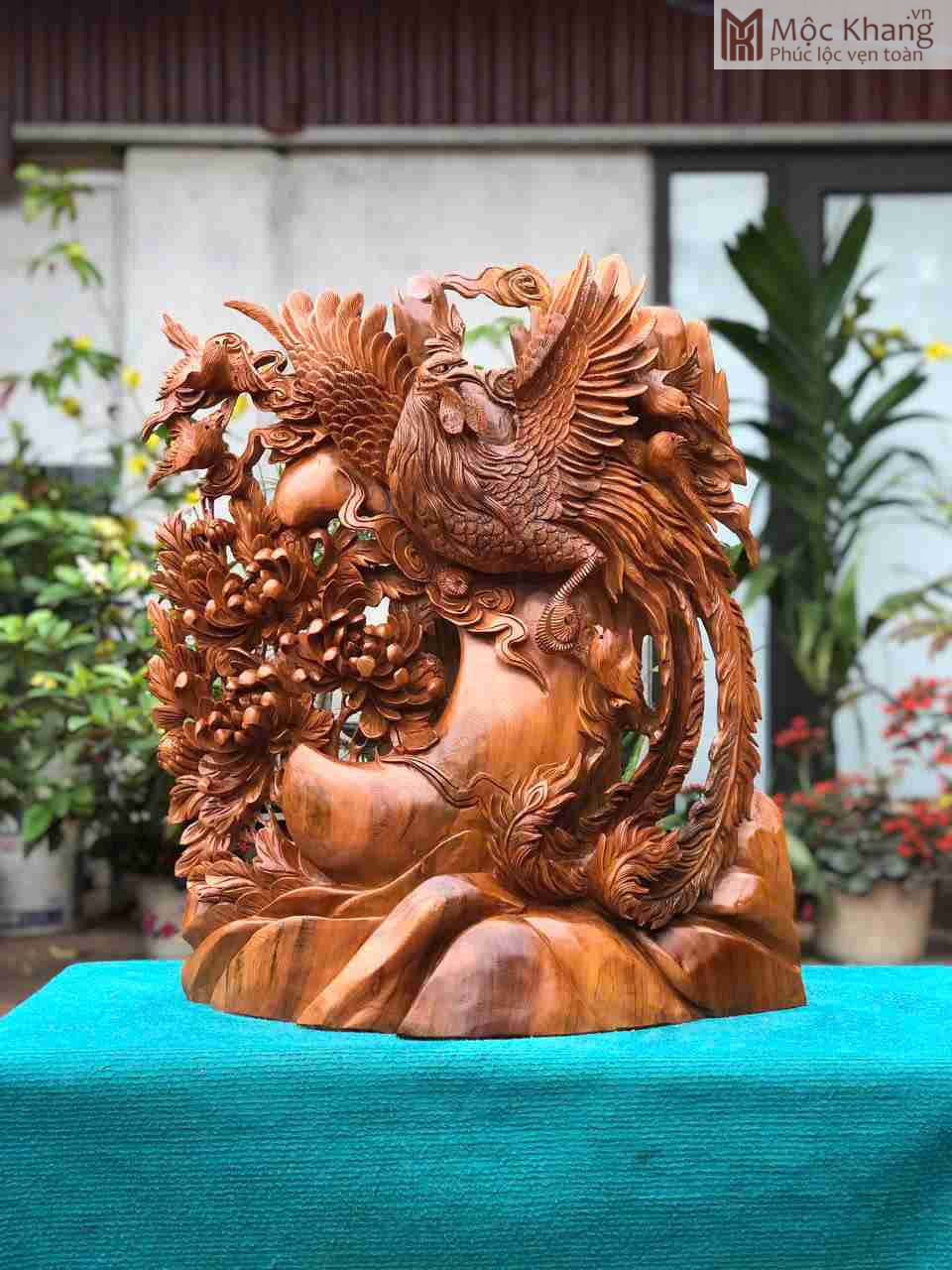 Tượng Chim Gỗ Ngọc Am Cao 63 Ngang 52 Sâu 22 (cm) (1)_1 Tượng Chim Gỗ Ngọc Am