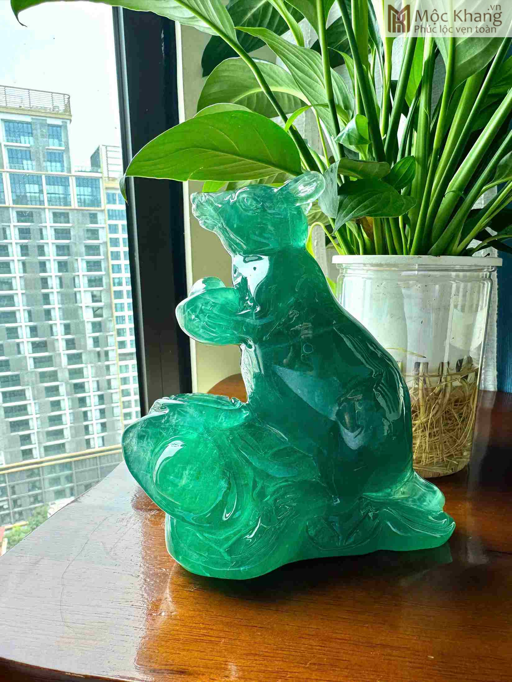 Tượng Chuột Thần Tài Đá Fluorite Cao 22 Ngang 18 (cm) (1)_1 Tuong Chuot Than Tai Da Fluorite Cao 22 Ngang 18 cm 1 1