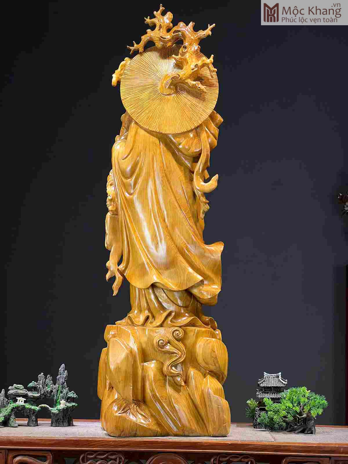 Tượng Đạt Ma Sư Tổ Gỗ Ngọc Am Cao 117 Ngang 40 Sâu 37 (cm) (6)_2 Tuong Dat Ma Su To Go Ngoc Am Cao 117 Ngang 40 Sau 37 cm 6 2