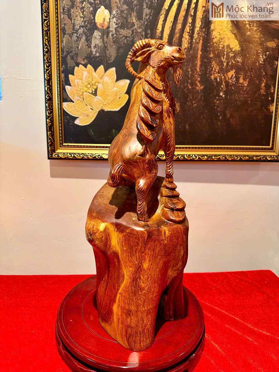 Tượng Dê Phong Thủy Gỗ Hương Cao 51 Ngang 28 Sâu 20 (cm) (1)_1 Tuong De Phong Thuy Go Huong Cao 51 Ngang 28 Sau 20 cm 1 1