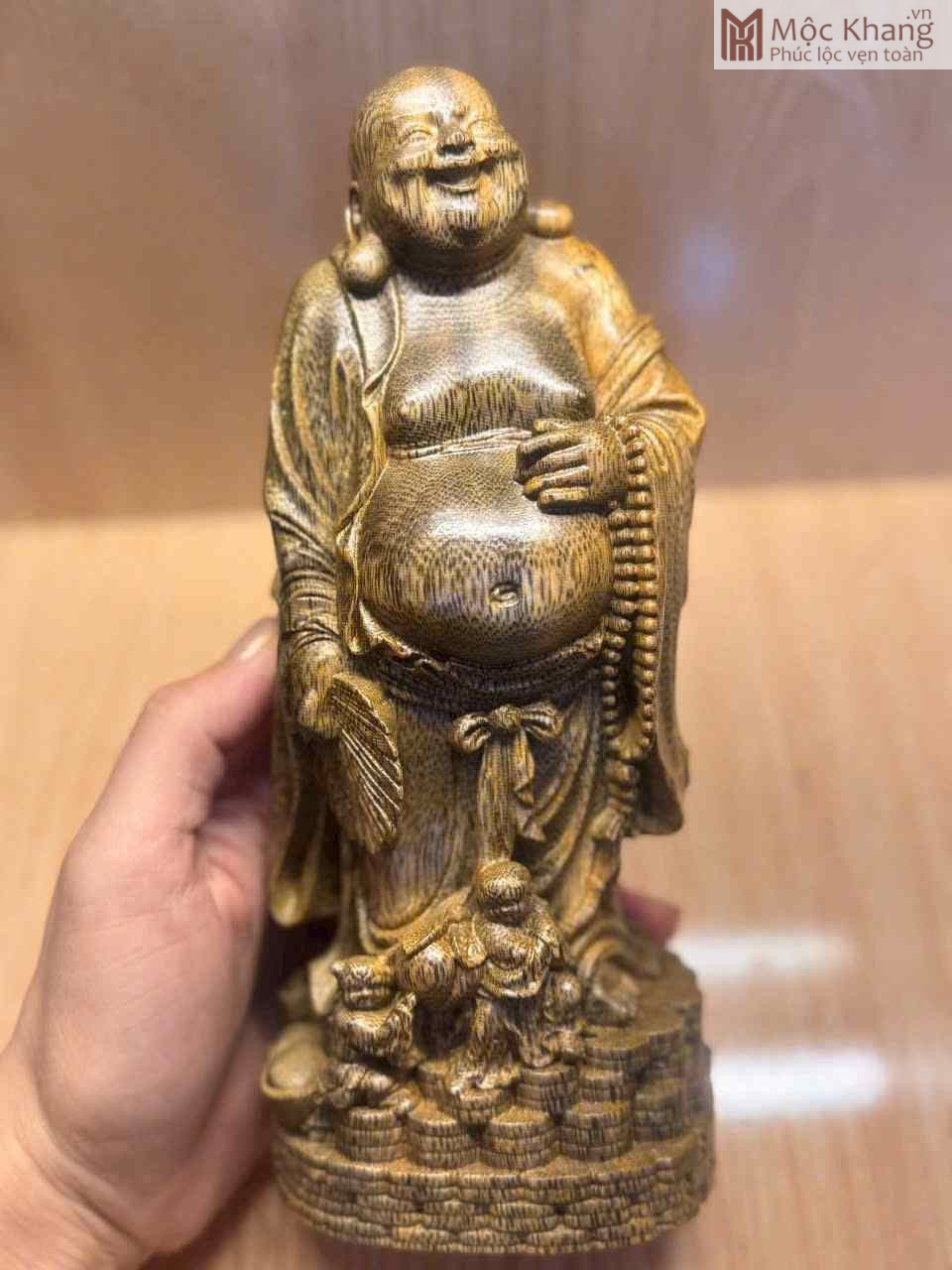 Tượng Di Lặc Trầm Hương Cao 20 (cm) (2) Tượng Di Lặc Trầm Hương