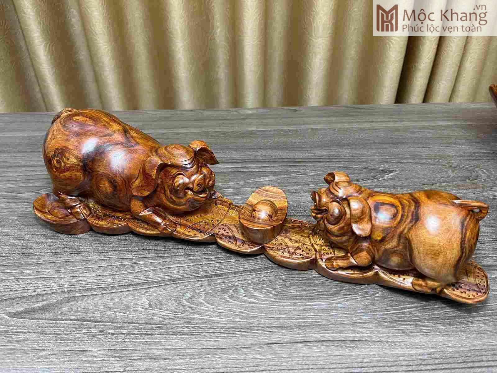 Tượng Heo Mẫu Tử Gỗ Sưa Cao 13 Ngang 46 Sâu 13 (cm) (4)_4 Tuong Heo Mau Tu Go Sua Cao 13 Ngang 46 Sau 13 cm 4 4