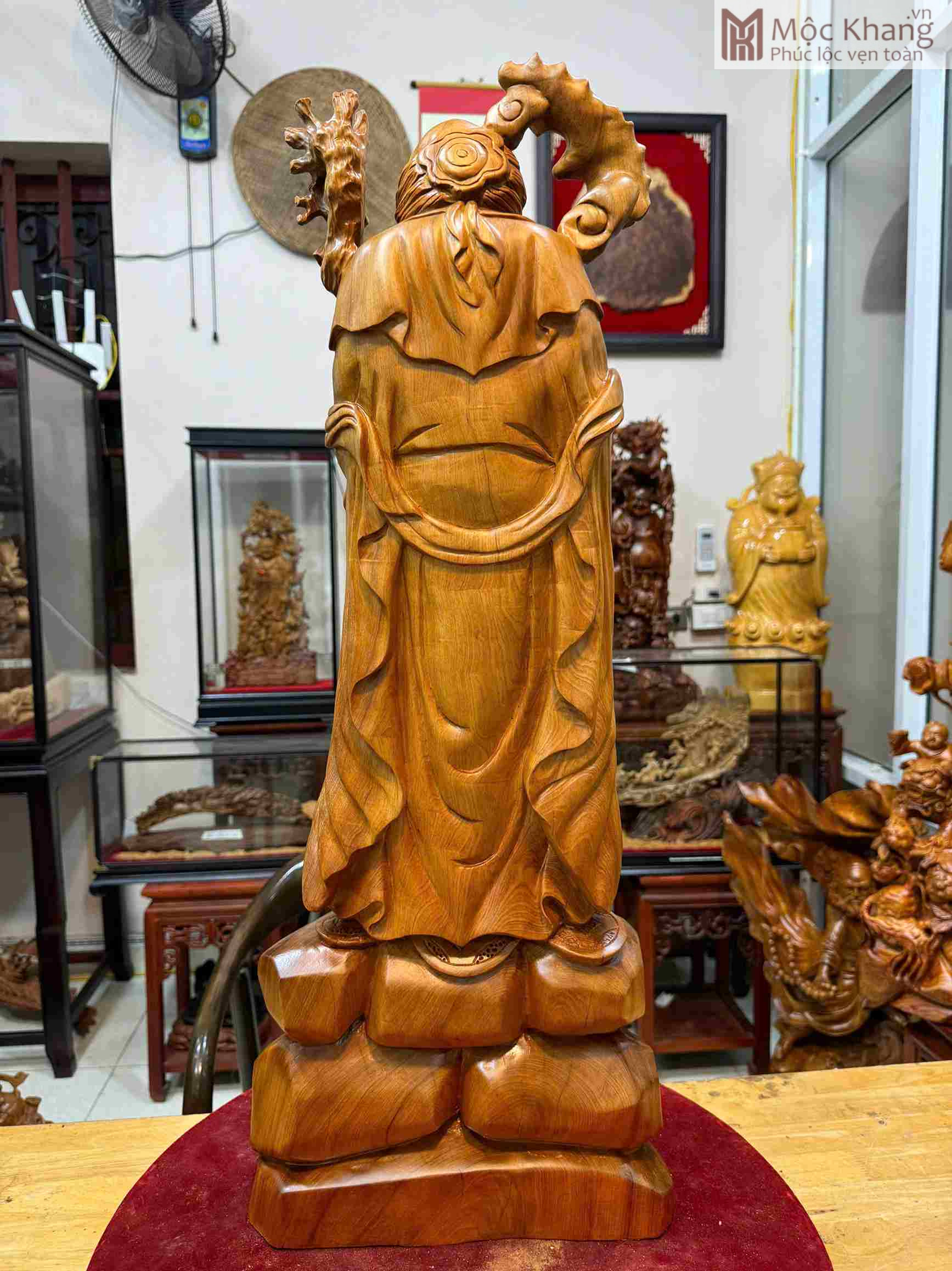 Tượng Ông Thọ Gỗ Ngọc Am Cao 70 Ngang 20 Sâu 18 (cm) (3)_3 Tuong Ong Tho Go Ngoc Am Cao 70 Ngang 20 Sau 18 cm 3 3