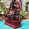 Tuong Phat Di Lac Go Trac Do Den Cao 43 Ngang 28 Sau 14 cm 3 3