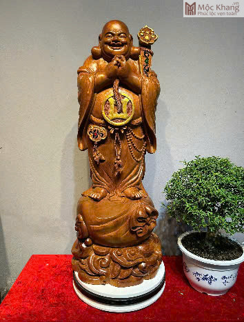Tượng Phật Di lặc Chúc Phúc Gỗ Ngọc Am Cao 86 Ngang 25 Sâu 23 (cm) (1) Tuong Phat Di lac Chuc Phuc Go Ngoc Am Cao 86 Ngang 25 Sau 23 cm 1