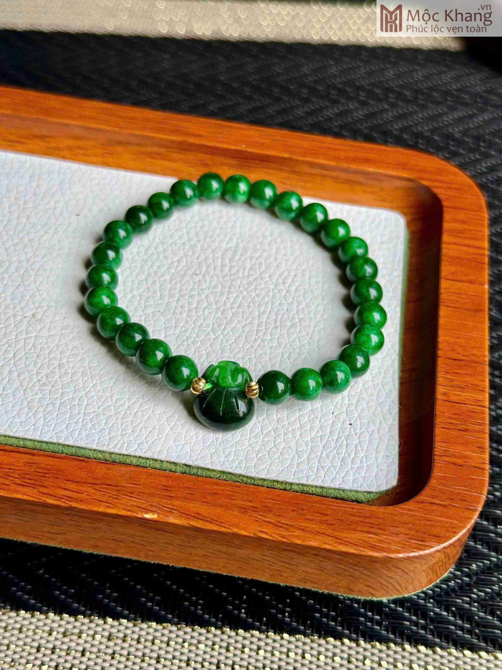 Vòng Tay Ngọc Sơn Thủy Đường Kính 6 (mm) Vòng Tay Ngọc Sơn Thủy