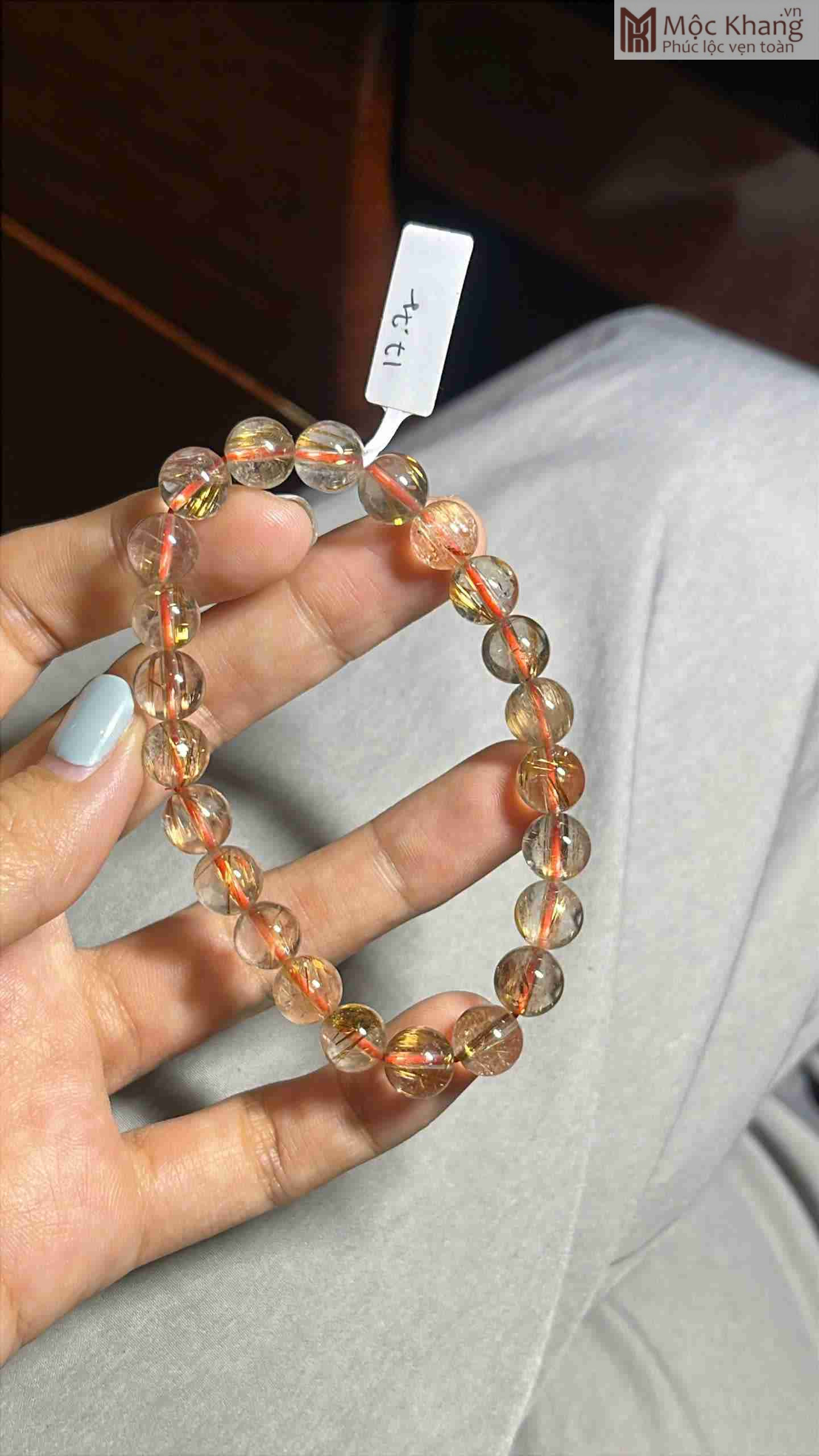 Vòng Tay Đá Thạch Anh Tóc Vàng Nâu Đường Kính 8.2 (mm) (2)_2 Vong Tay Da Thach Anh Toc Vang Nau Duong Kinh 8.2 mm 2 2