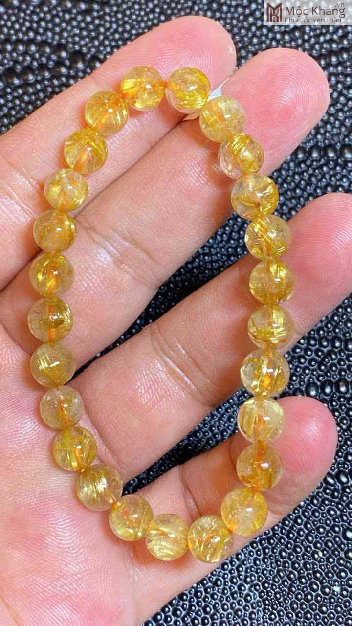 Vòng tay Đá Thạch Anh Tóc Vàng Đường Kính 7.4 (mm) (1)_1 Vòng tay Đá Thạch Anh Tóc Vàng