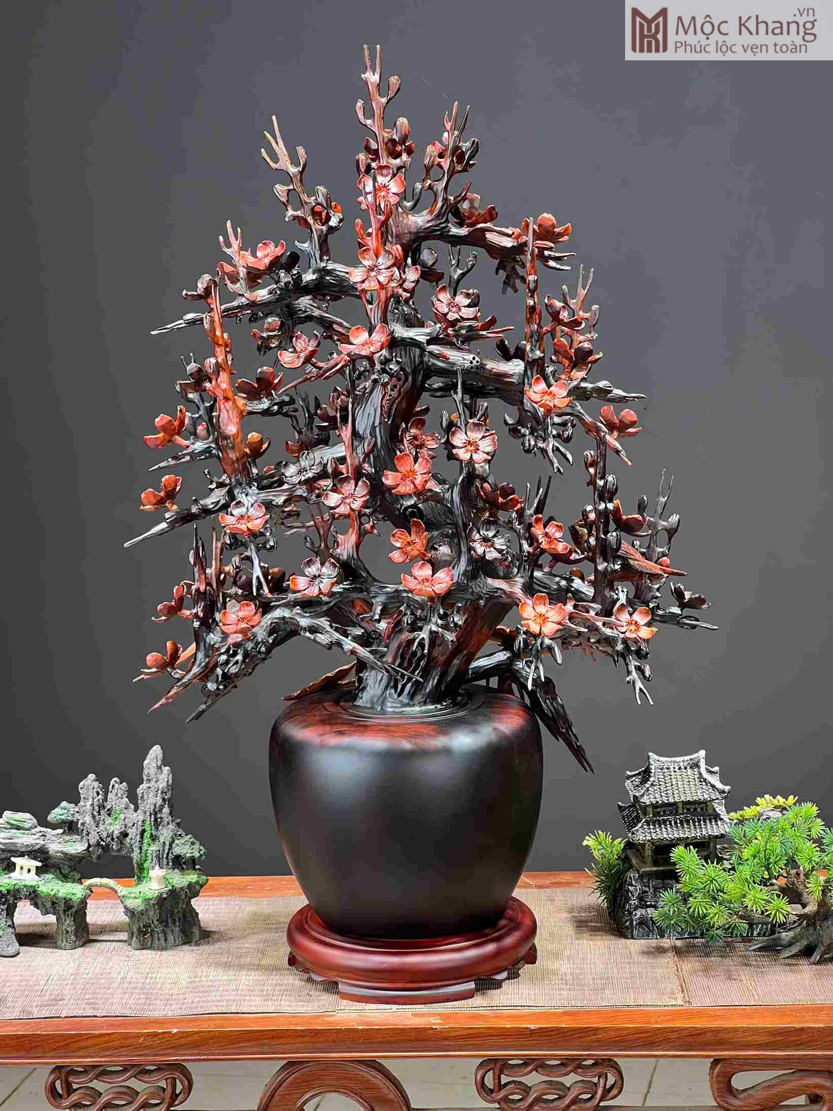 Bình Hoa Mai Gỗ Hương Cao 75 Ngang 46 Sâu 38 (cm) (1)_1 Binh Hoa Mai Go Huong Cao 75 Ngang 46 Sau 38 cm 1 1