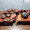Khay Trà Uyên Ương Gỗ Trắc