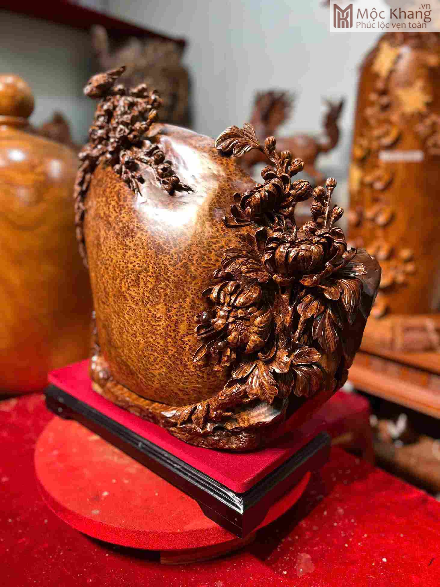 Tượng Phu Thê Viên Mãn Gỗ Nu Ngọc Am Cao 52 Ngang 58 Sâu 19 (cm) (3)_3 Tuong Phu The Vien Man Go Nu Ngoc Am Cao 52 Ngang 58 Sau 19 cm 3 3