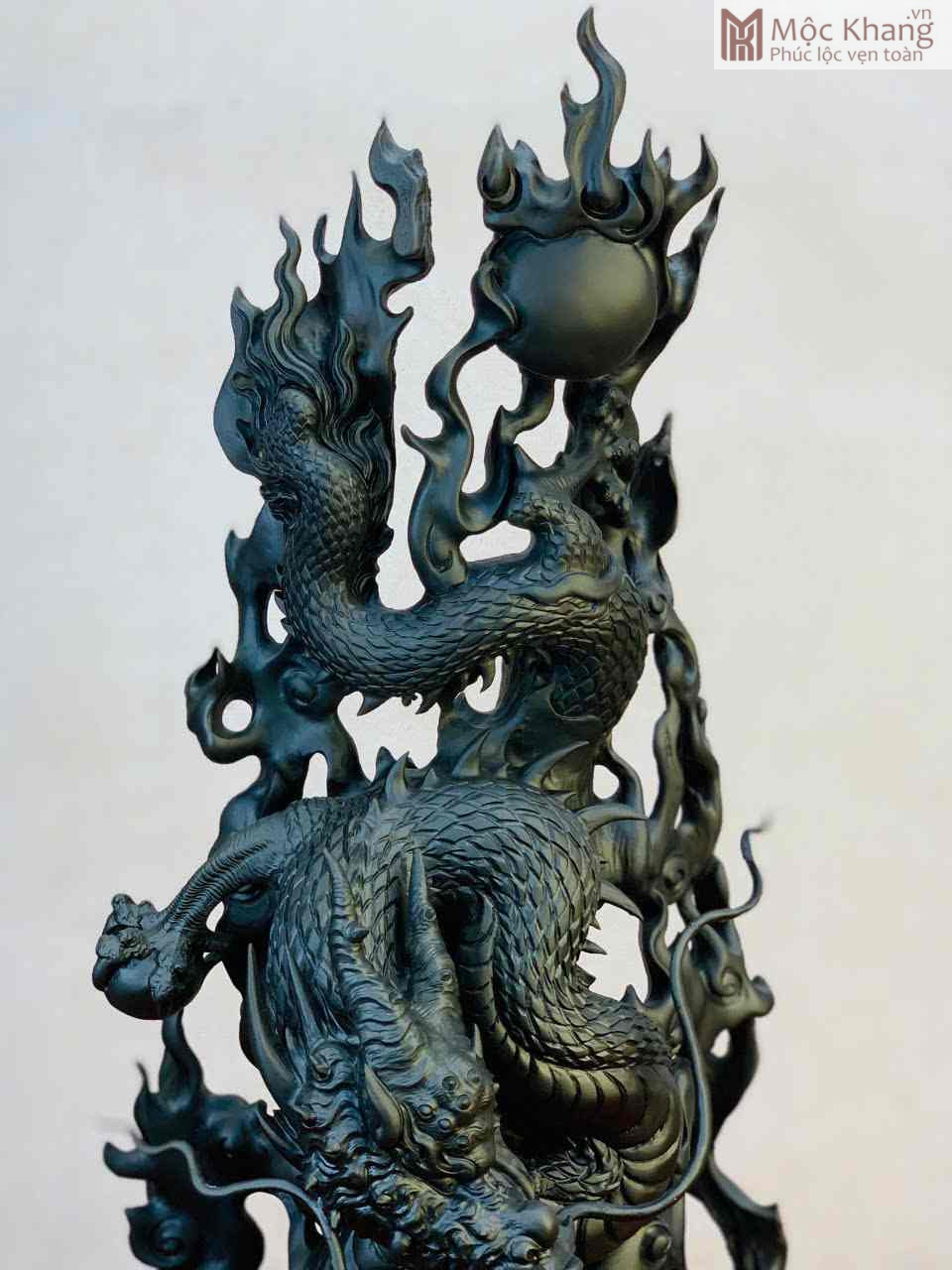 Tượng Rồng ( Nhất Long) Gỗ Mun Sừng Cao 74 Ngang 28 Sâu 24 (cm) (2)_2 Tuong Rong Nhat Long Go Mun Sung Cao 74 Ngang 28 Sau 24 cm 2 2