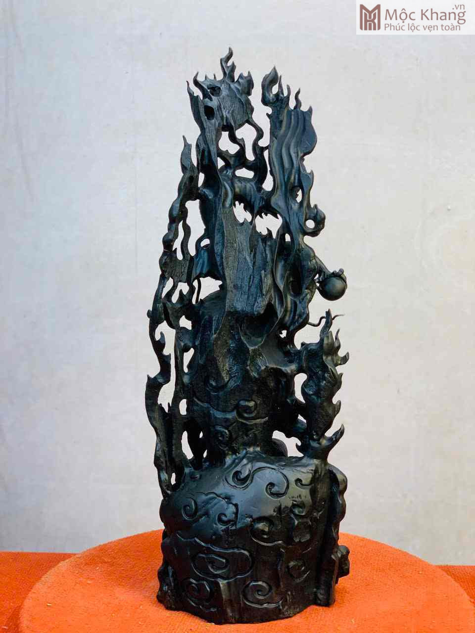 Tượng Rồng ( Nhất Long) Gỗ Mun Sừng Cao 74 Ngang 28 Sâu 24 (cm) (4)_4 Tuong Rong Nhat Long Go Mun Sung Cao 74 Ngang 28 Sau 24 cm 4 4