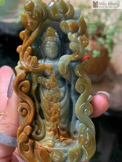 Mặt Dây Quan Âm Ngọc Cẩm Thạch