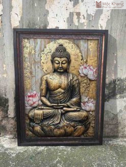 Tranh Phật Tổ Gỗ Pơ Mu