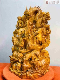 Tượng 12 Con Giáp Gỗ Ngọc Am