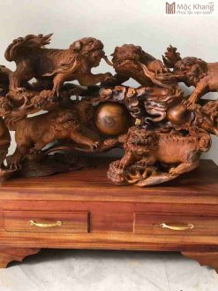 Tượng Ngũ Lân Gỗ Bách Xanh