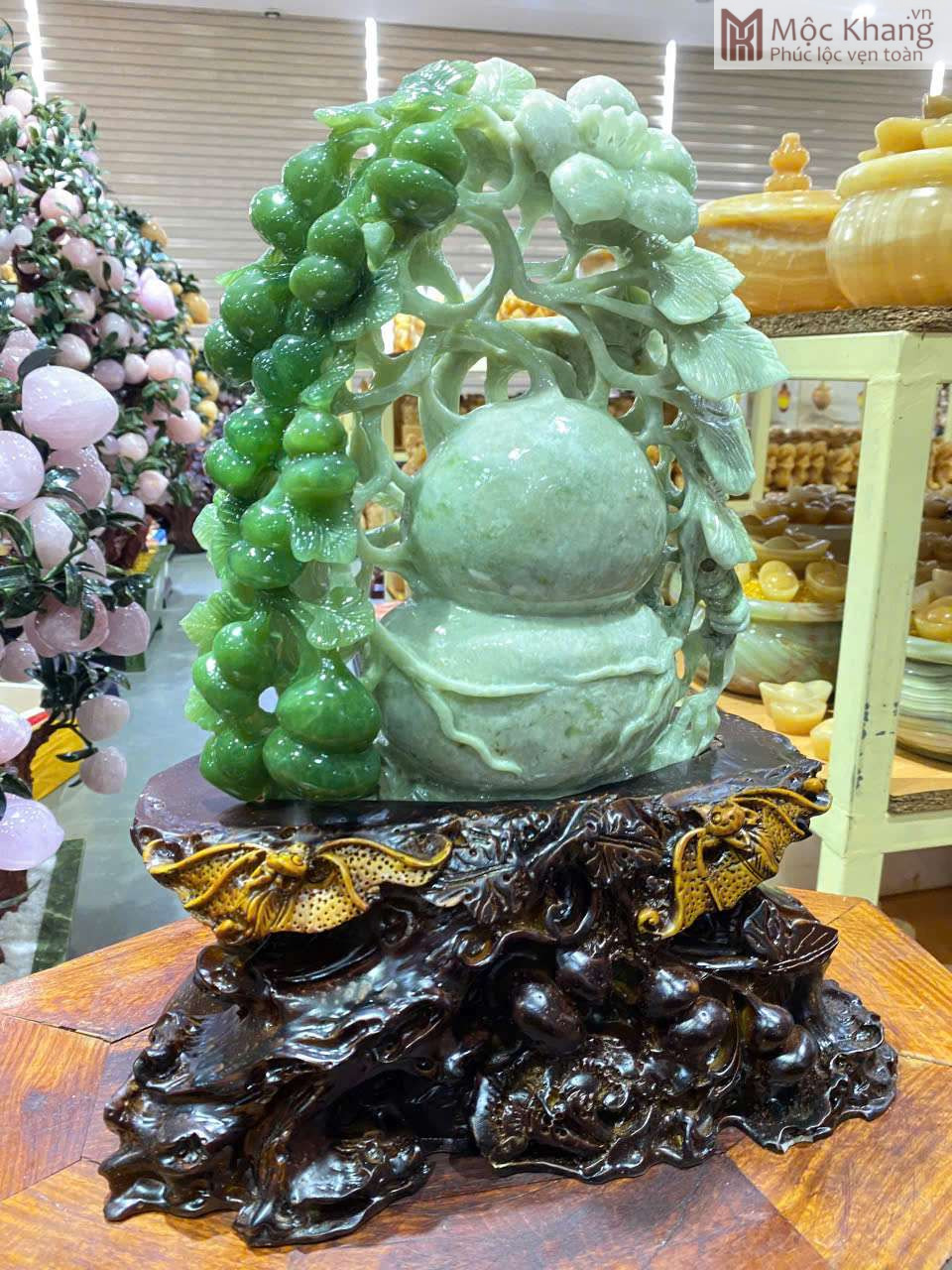 Hồ Lô Phú Quý Ngọc Serpentine Cao 40 Ngang 23 (cm) (3) Hồ Lô Phú Quý Ngọc Serpentine