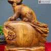 Tượng Cún Ngồi Bao Tiền Gỗ Hương