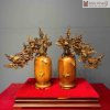 Cặp Bình Hoa Mai Gỗ Bách Xanh