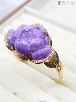Nhẫn Hoa Mẫu Đơn Ngọc Cẩm Thạch