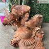Song Ngư Tài Lộc Gỗ Hương