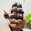 Tác Phẩm Thuyền Buồm Gỗ Mun Hoa