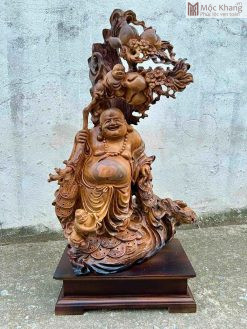 Tượng Phật Di Lặc Gỗ Bách Xanh
