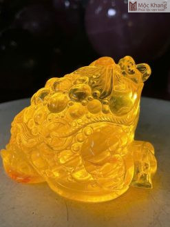 Tượng Thiềm Thừ Đá Thạch Anh Vàng