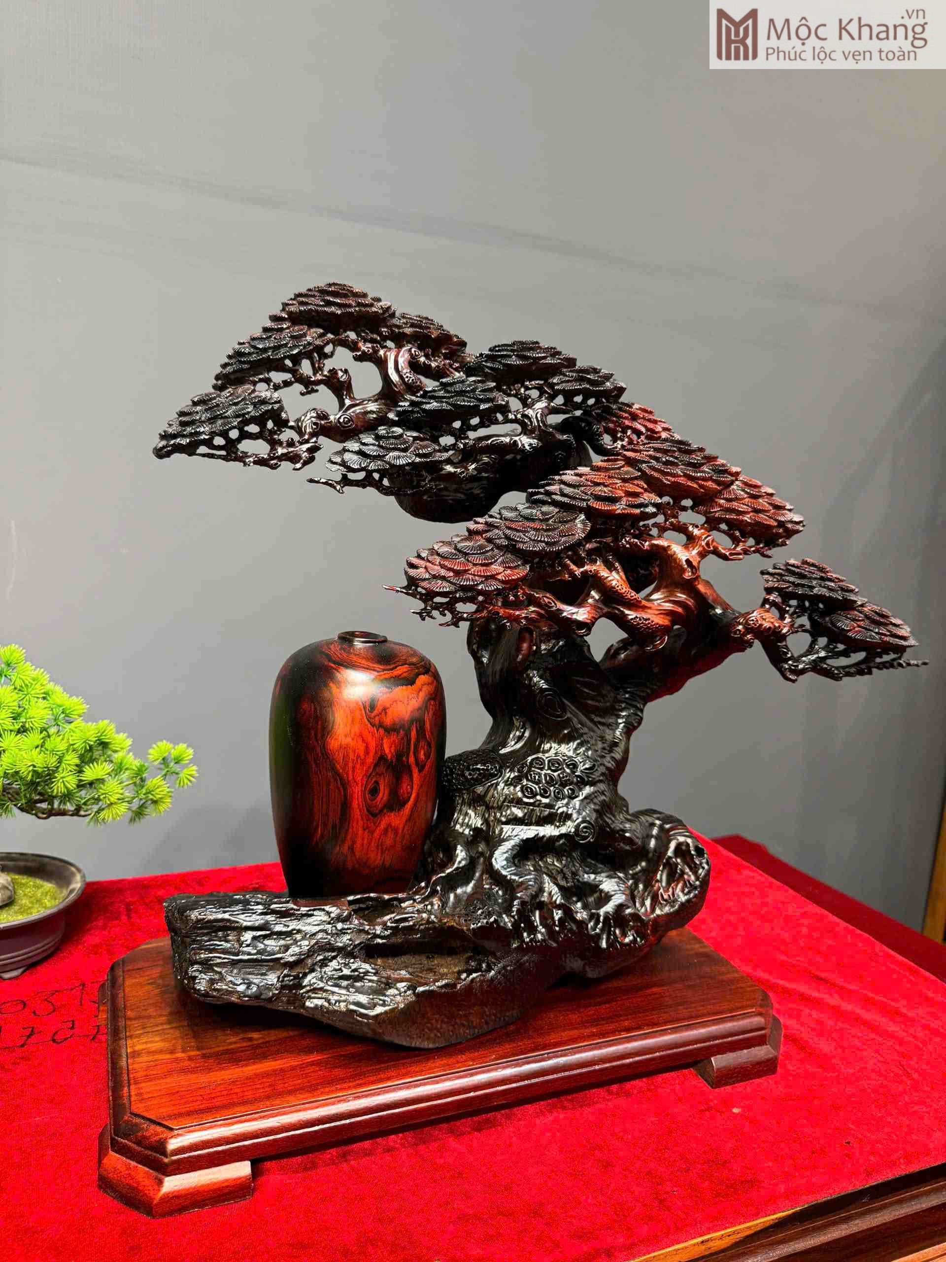 Bình Tùng Phú Quý Gỗ Trắc Đỏ Đen (3)_3 Binh Tung Phu Quy Go Trac Do Den 3 3