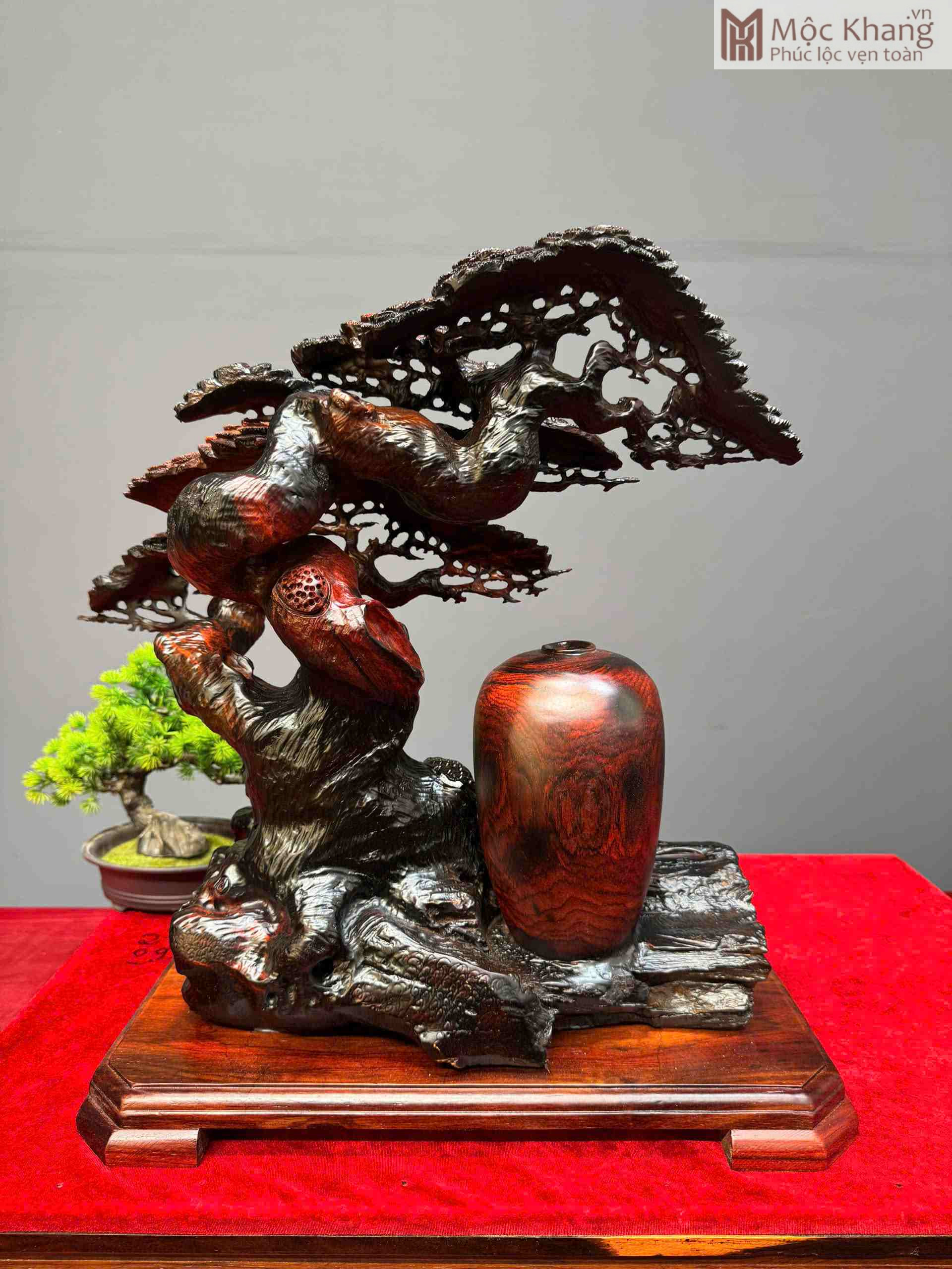 Bình Tùng Phú Quý Gỗ Trắc Đỏ Đen (4)_4 Binh Tung Phu Quy Go Trac Do Den 4 4