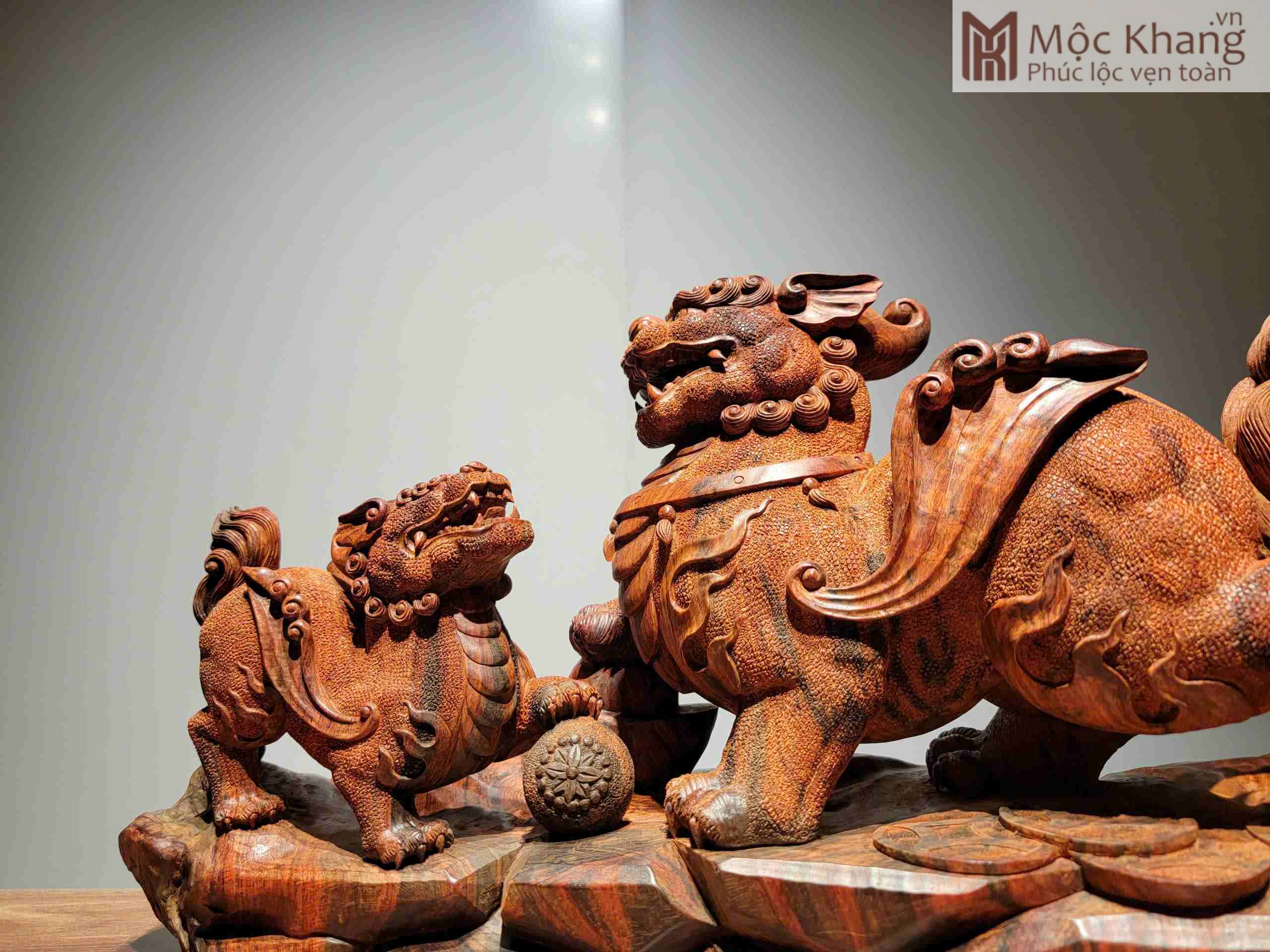 Cầu Tỳ Hưu Gỗ Trắc Liền Khối (7)_7 Cầu Tỳ Hưu Gỗ Trắc Liền Khối