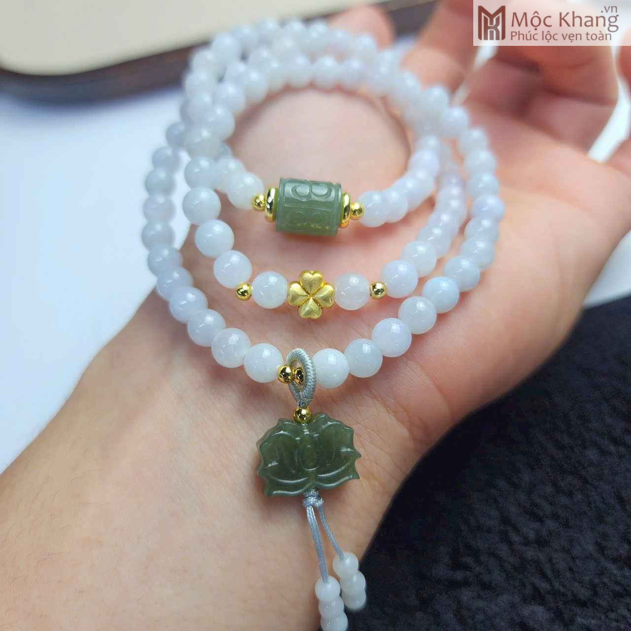 Chuỗi Bạch Ngọc Mix Charm Hòa Điền (2)_2 Chuoi Bach Ngoc Mix Charm Hoa Dien 2 2
