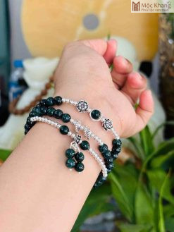 Chuỗi Lam Ngọc Mix Charm Bạc