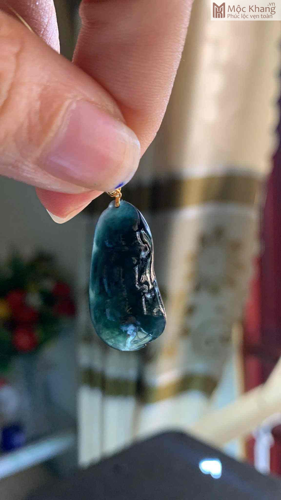 Mặt Dây Đậu Băng Lão Lam Thủy Cẩm Thạch A (6)_6 Mặt Dây Đậu Băng Lão Lam Thủy Cẩm Thạch A