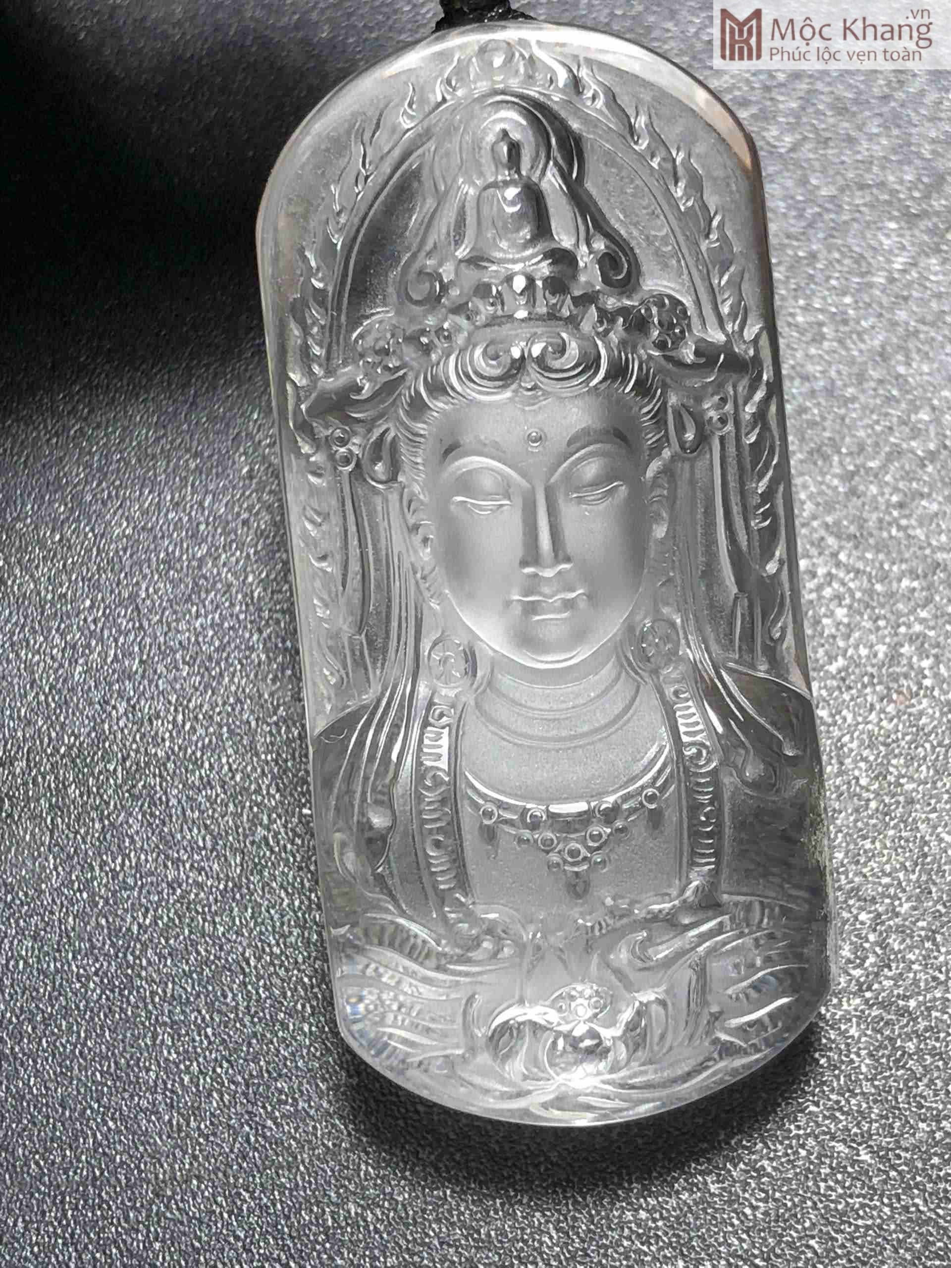 Mặt Dây Diện Quan Âm Đá Thạch Anh Pha Lê (7)_7 Mặt Dây Diện Quan Âm Đá Thạch Anh Pha Lê