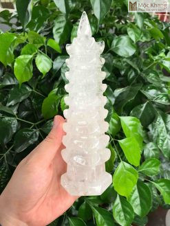 Tháp Văn Xương 9 Tầng Đá Thạch Anh Trắng