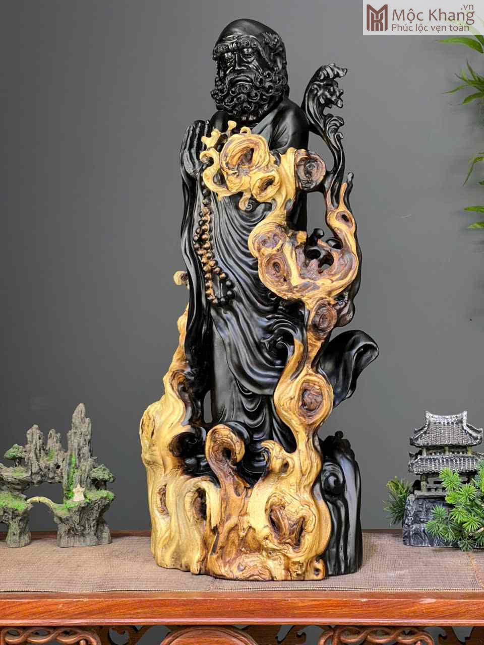 Tượng Đạt Ma Sư Tổ Truyền Đạo Gỗ Nu Mun (2)_2 Tuong Dat Ma Su To Truyen Dao Go Nu Mun 2 2