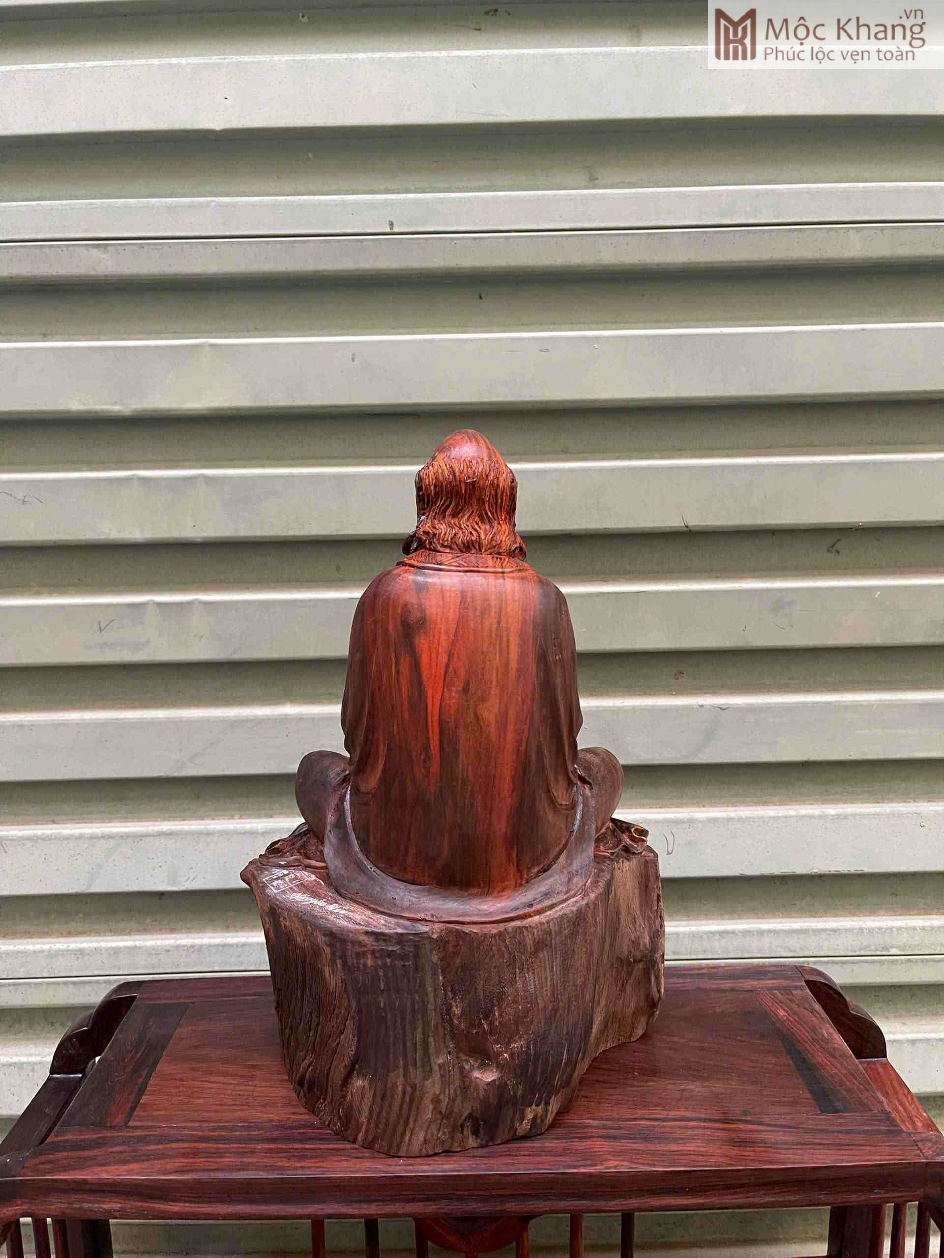 Tượng Đạt Ma Thiền Gỗ Trắc (5)_5 Tuong Dat Ma Thien Go Trac 5 5